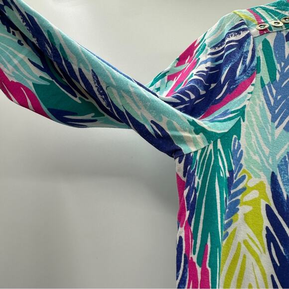 Lilly Pulitzer‎ Sophie Multicolor Light As A Feather UPF+ 50 3/4 Sleeve Dress M - Picture 10 of 14
